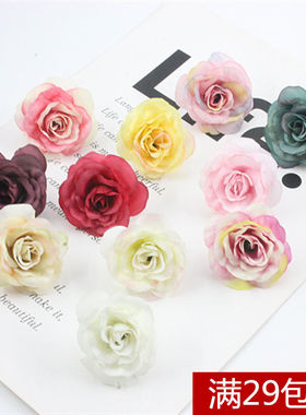 假花仿真花玫瑰花绢花diy手工