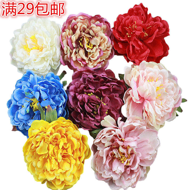 新款大牡丹花假花 牡丹花演出道具头花古装饰品头饰新娘头饰