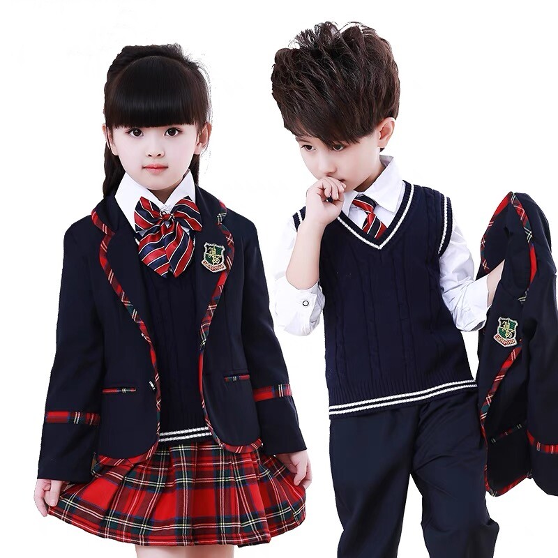 幼儿园园服春秋冬季英伦学院风西装班服男女童套装中小学生校服