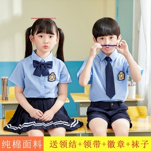 毕业照服装 幼儿园园服夏装 英伦学院风儿童校服套装 小学生班服夏季