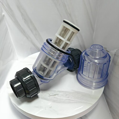 UPVC塑料Y型过滤器 DN15-DN100 不锈钢30目60目 滤网可拆易清洗