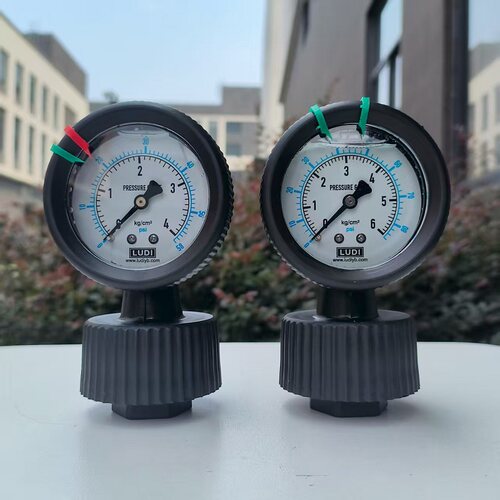 耐酸耐碱PP全塑料隔膜压力表