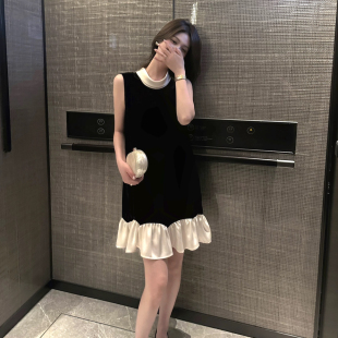 26夏上新轻奢优雅千金风气质显瘦唯美无袖连衣裙(含70棉料)