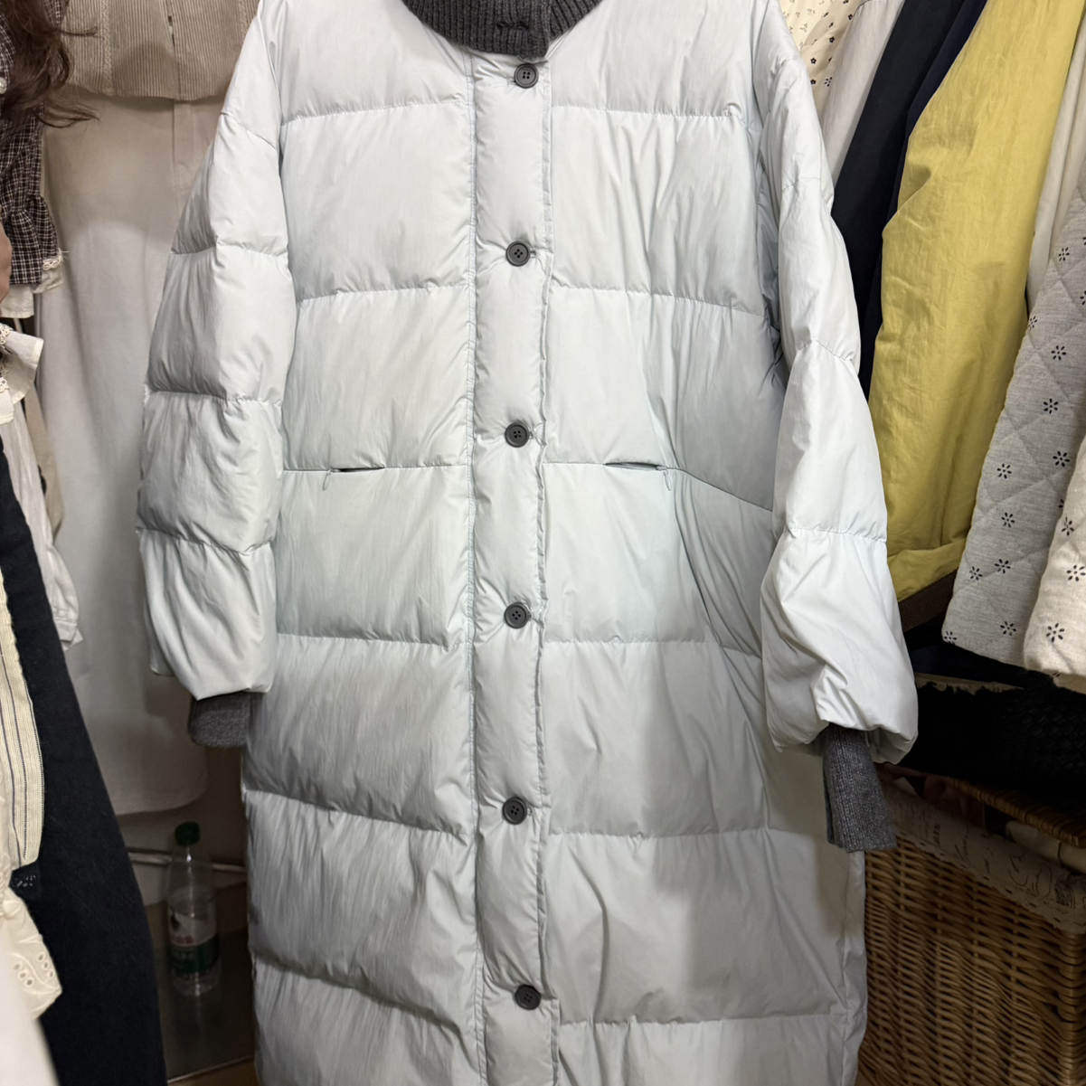 诺诺ViVi主推款拼接立领长款保暖羽绒服外套91815