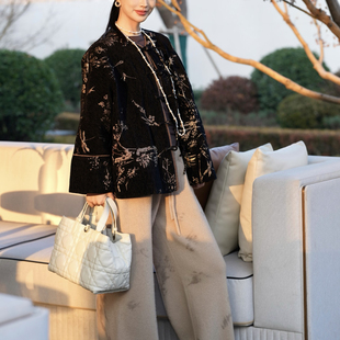 诺诺家上新天马踏光欲春来老钱风丝麻中式棉服外套短外套Q17-50