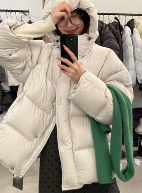 诺诺冬上新连帽中长款泡芙保暖羽绒服外套k668