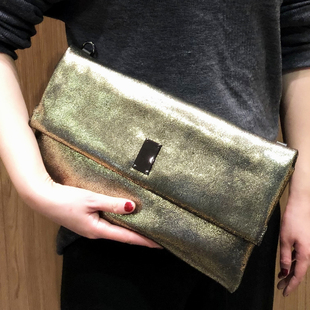 真皮手拿包女2025新款 大容量手包單肩小包手拿信封包牛皮手抓包潮