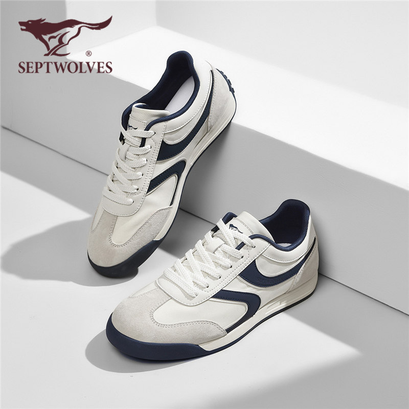 七匹狼德训鞋低帮系带休闲板鞋