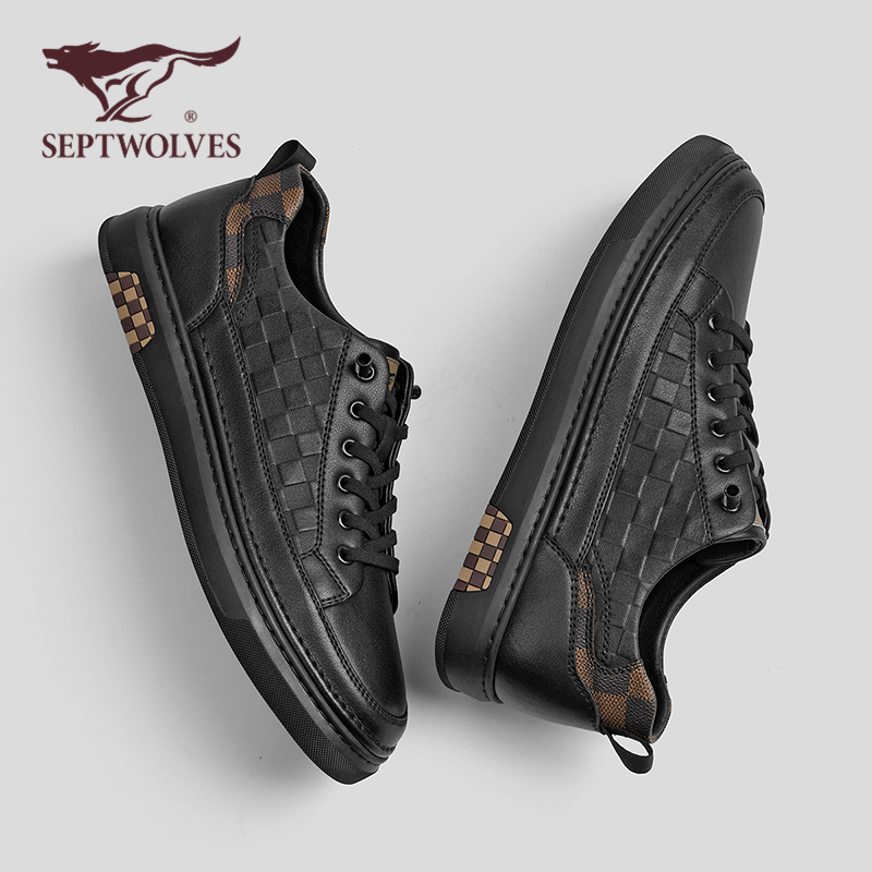 七匹狼小众潮鞋男士一脚蹬板鞋