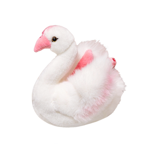 仿真天鹅公仔毛绒玩具可爱粉白色天鹅玩偶儿童布娃娃女孩摆件鸟类