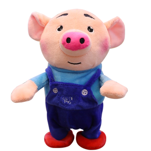 会学说话的小猪电动毛绒 会走路唱歌海草猪遥控学舌逗娃儿童玩具