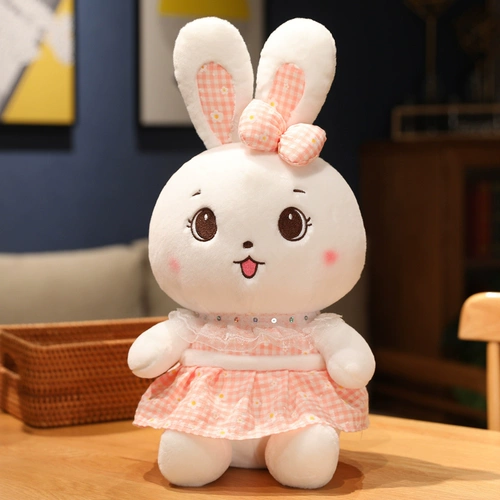Милый плюшевый кролик, игрушка, успокаивающая кукла, белый кролик