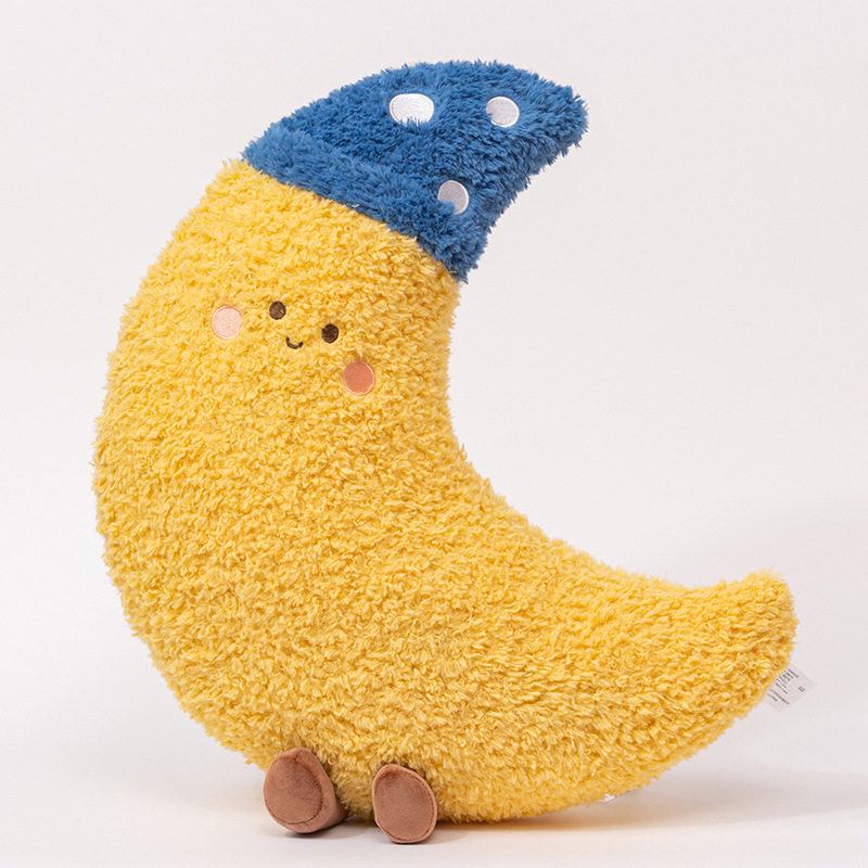 月亮抱枕毛绒玩具太阳星星玩偶靠垫儿童床上睡觉抱布娃娃安抚礼物,玩具/童车/益智/积木/模型,毛绒/玩偶/公仔/布艺类玩具,淘宝优惠券,粉丝福利购,淘宝优惠卷