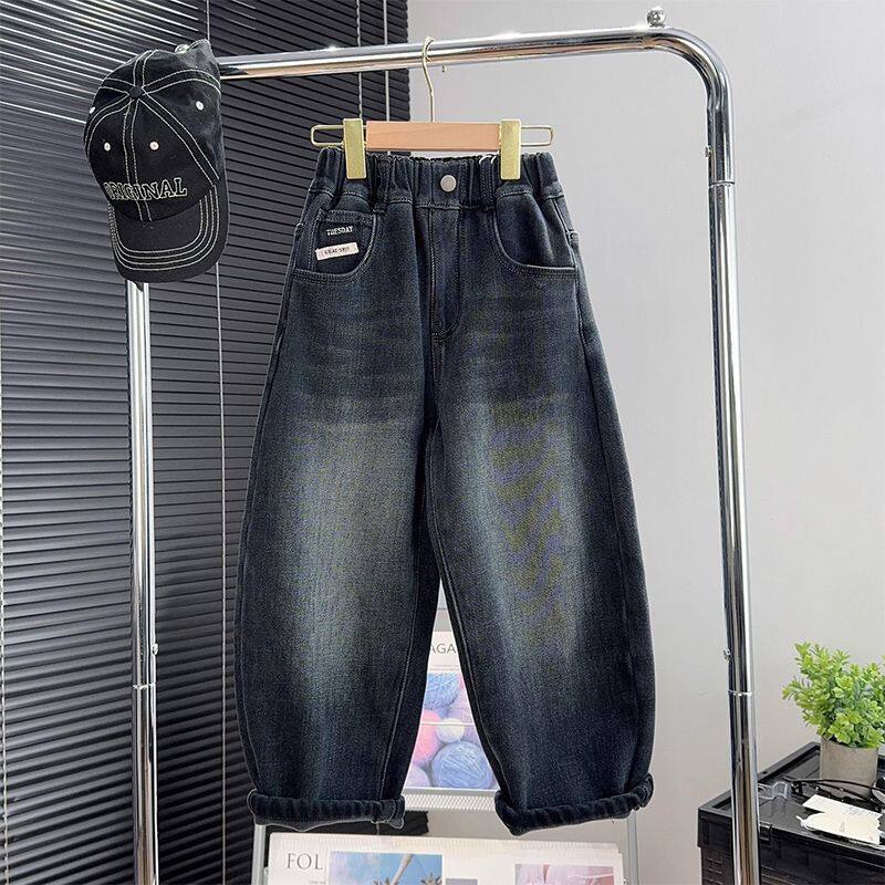 童装男童加绒牛仔裤秋冬季新款中大童加厚一体绒儿童百搭保暖裤子,童装/婴儿装/亲子装,裤子,淘宝优惠券,粉丝福利购,淘宝优惠卷