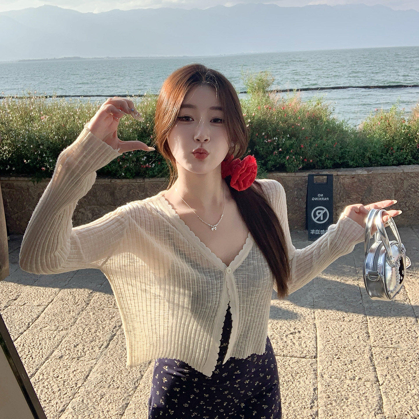 防晒针织开衫披肩外搭罩女图片