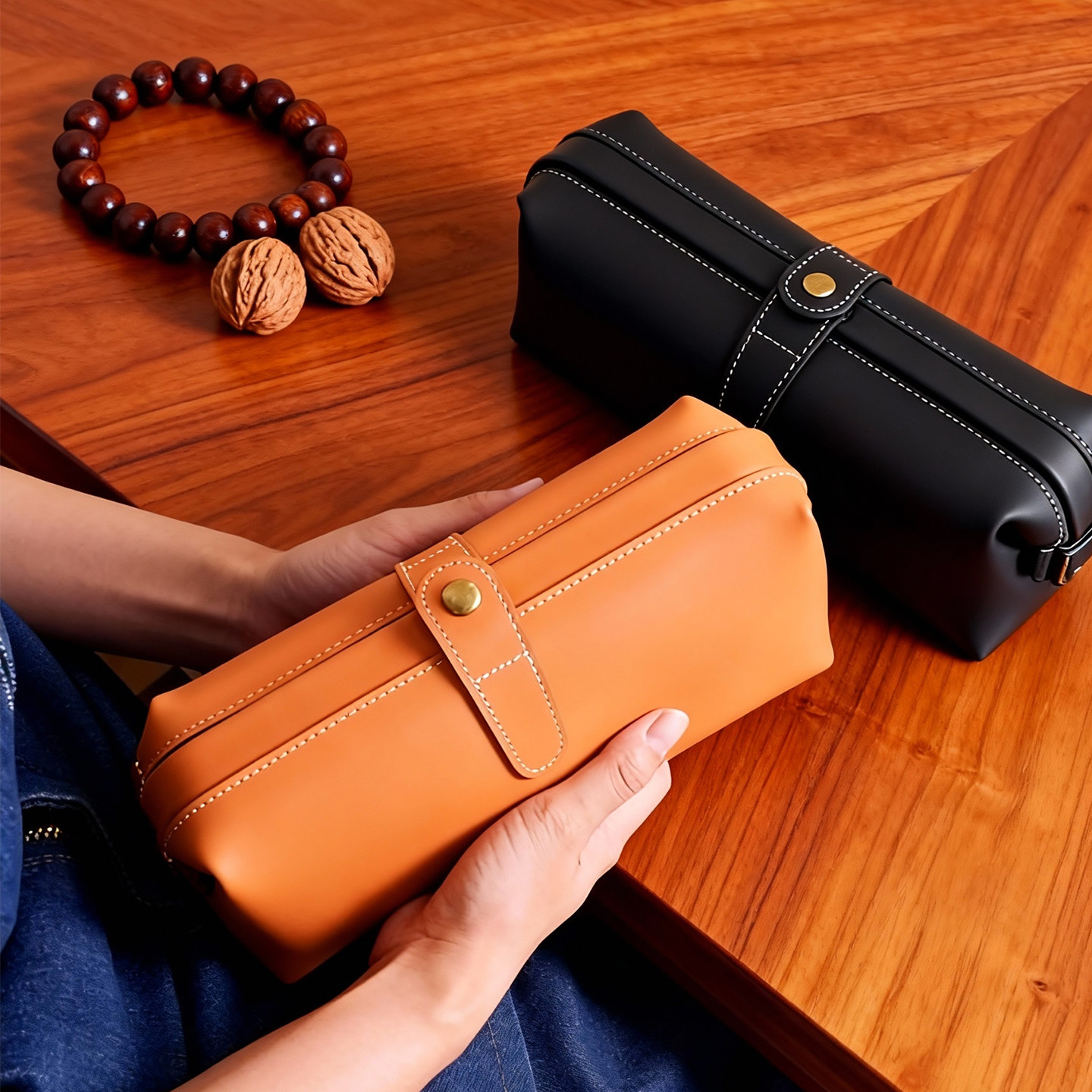 出差旅行洗漱包女士男头层牛皮手拿包新款真皮小化妆包文玩收纳包,箱包皮具/热销女包/男包,通用款女包,淘宝优惠券,粉丝福利购,淘宝优惠卷