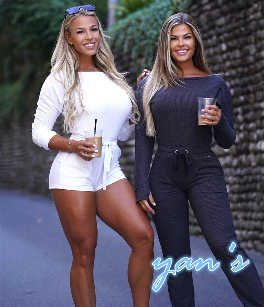 YANS FOLD AMERICAN BOMBSHELL SPORTSWEAR FITNESS JUMPSUIT RIB JUMPSUIT WOMENS TIGHT