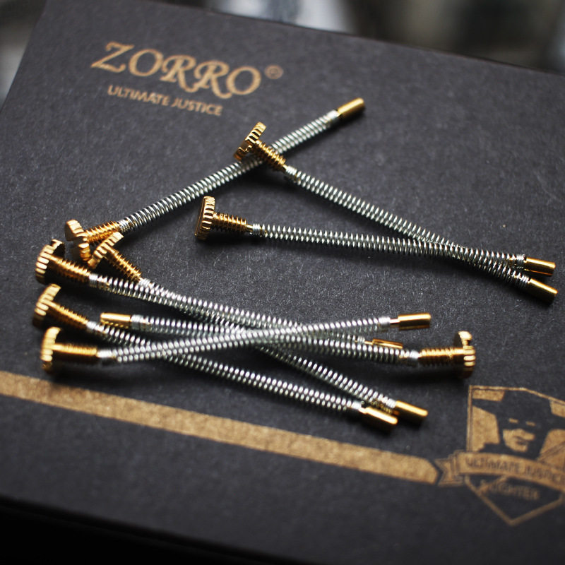正品zorro佐罗zip恒星首领cf煤油翻盖打火机内胆弹簧顶针螺丝