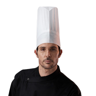 厨师帽 男女加厚生态棉厨工帽西餐厅厨房一次性纸帽子20个无纺布