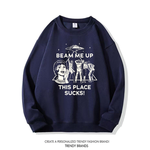 秋冬加绒卫衣情侣衣服 周边圆领连帽长袖 怪奇物语第五季 罗宾同款