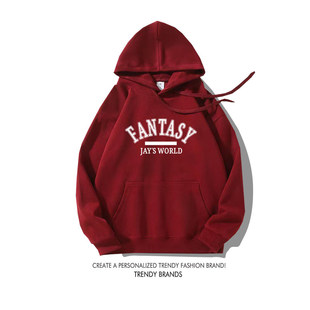 周杰伦范特西周边卫衣男女潮流情侣连帽衫 jay秋冬加绒衣服潮