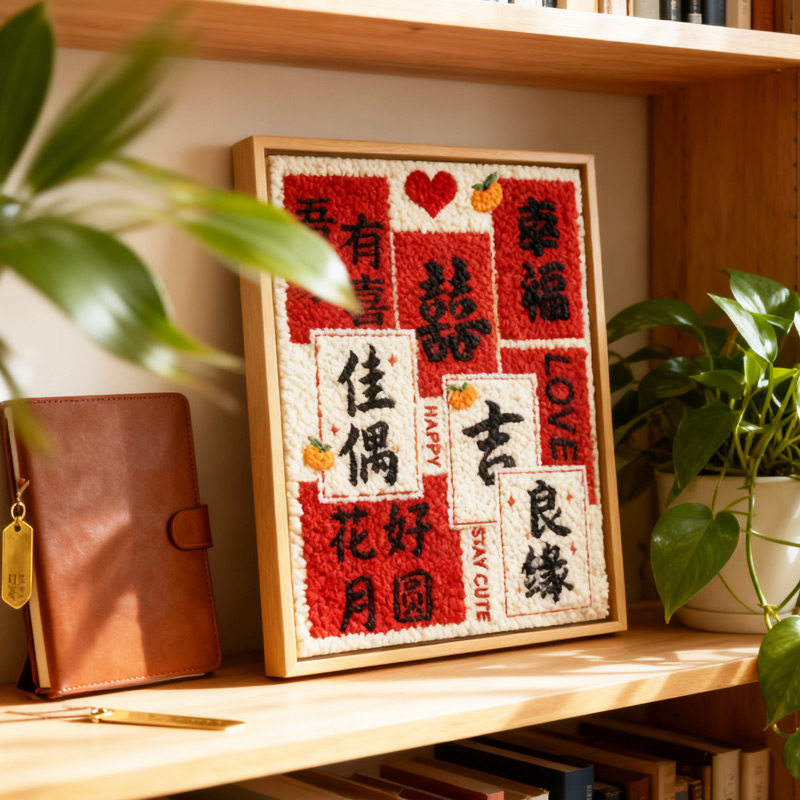 戳戳绣手工DIY材料包布艺结婚新婚相框画送朋友闺蜜礼物装饰画,居家布艺,戳戳绣,淘宝优惠券,粉丝福利购,淘宝优惠卷