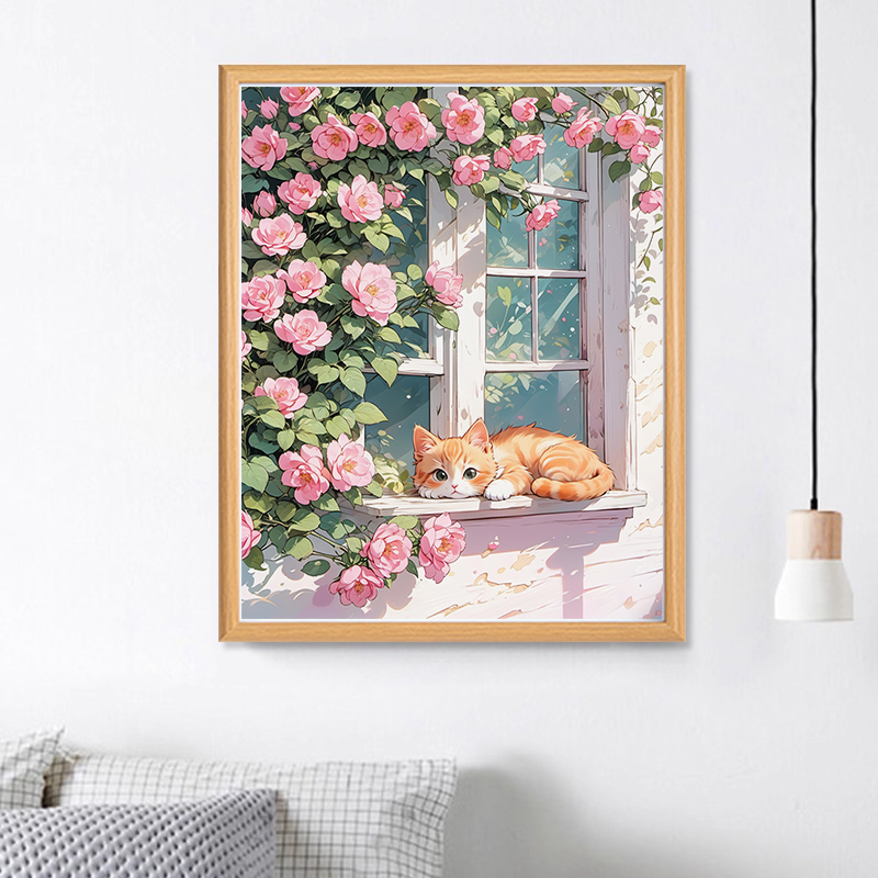 猫咪十字绣2025新款线绣适合年轻人的手工打发时间自己绣刺绣客厅