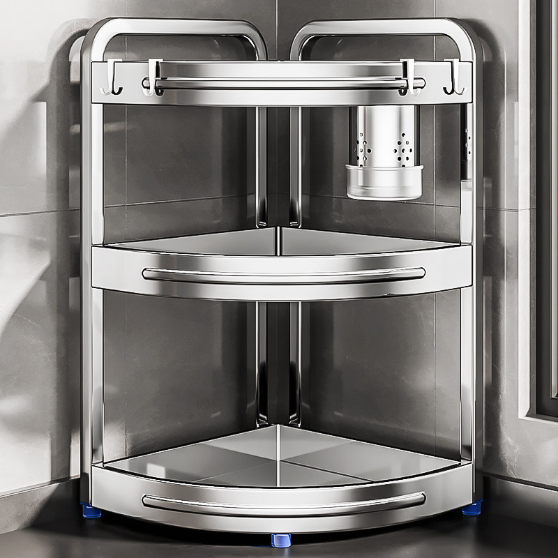 2025新款不锈钢厨房调味品调料置物架三角转角多功能墙角落收纳架,厨房/烹饪用具,厨房置物架/置物柜/角架,淘宝优惠券,粉丝福利购,淘宝优惠卷