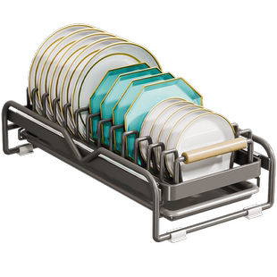 厨房碗架收纳架橱柜内置抽拉抽屉式拉篮家用多功能碗碟碗盘沥水架