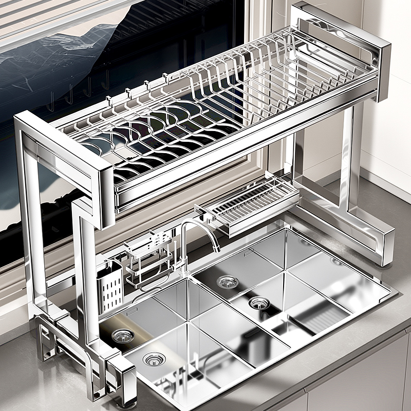 热销9999+【o差坪】水槽上置物架