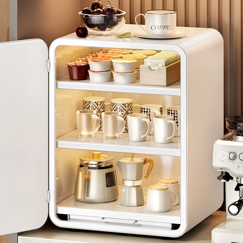防尘杯子收纳置物架水杯茶杯架子放茶具咖啡杯柜马克杯桌面收纳盒,厨房/烹饪用具,碗架,淘宝优惠券,粉丝福利购,淘宝优惠卷