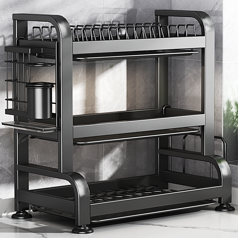 厨房碗架置物架多功能碗碟收纳层架放碗筷碗盘沥水架收纳盒碗盘柜