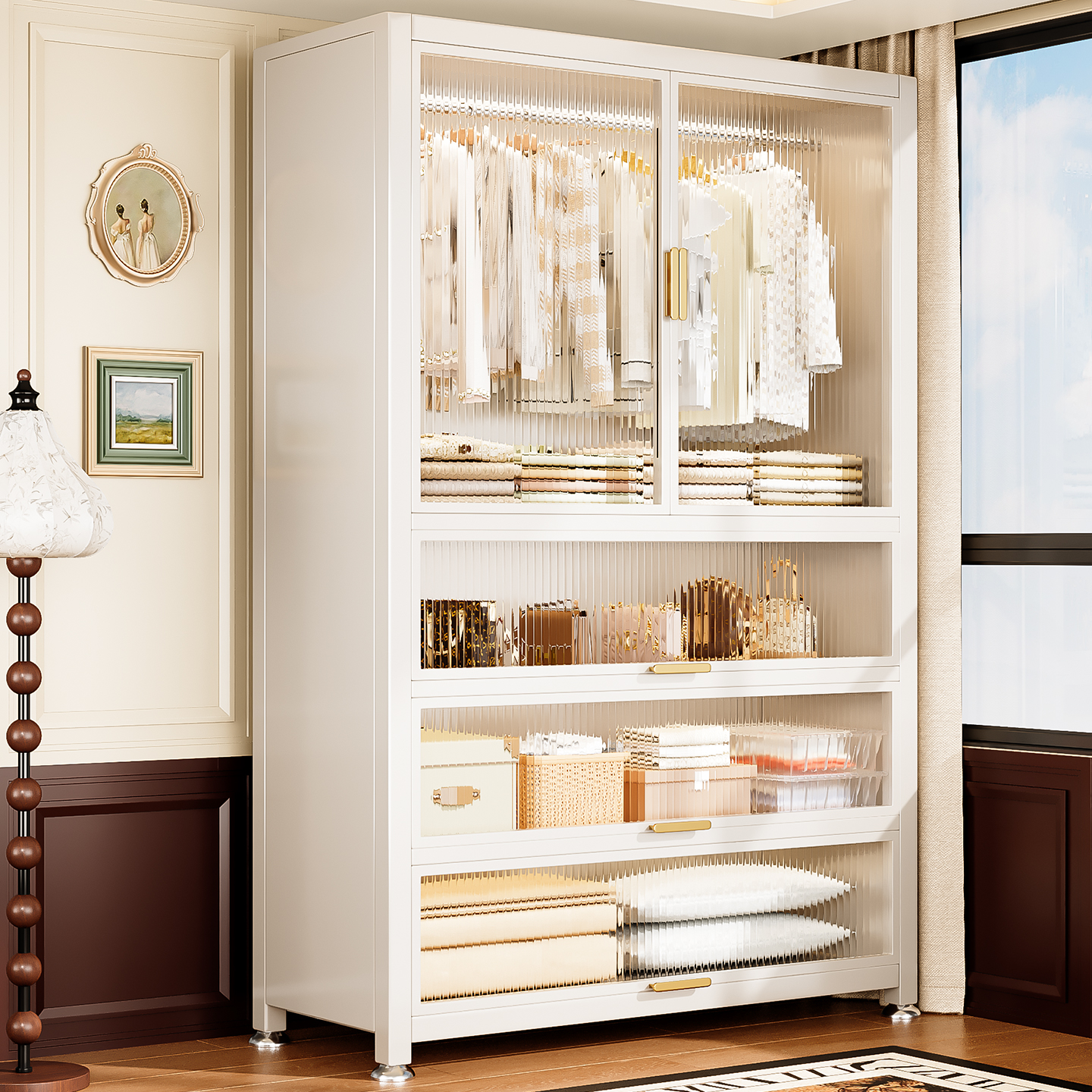 2025新款钢制衣柜无甲醛可移动