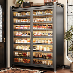 2025新款钢制鞋柜家用门口多层入户玄关收纳柜一体靠墙防尘鞋架子