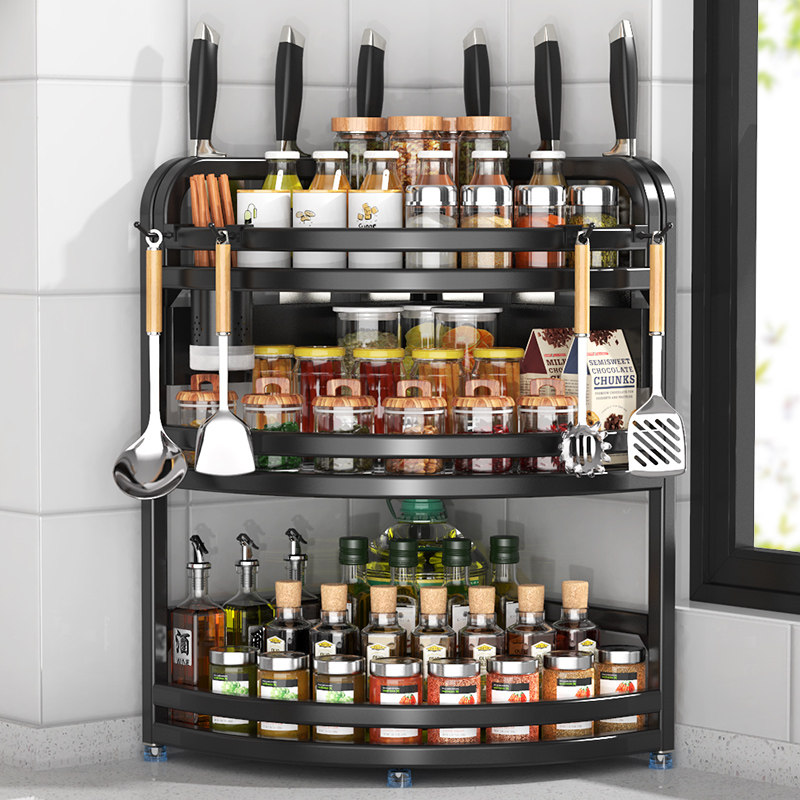 不锈钢厨房收纳置物架调味品调料架墙角转角架壁挂刀架台面三角架,厨房/烹饪用具,厨房置物架/置物柜/角架,淘宝优惠券,粉丝福利购,淘宝优惠卷