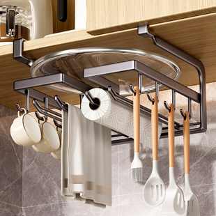 菜板放置架悬挂吊柜下厨房置物架整体橱柜下挂锅盖架案板砧板收纳