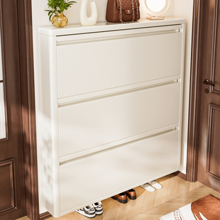 10/12/15cm超薄钢制翻斗鞋柜家用门口极小窄一体靠墙入户玄关鞋架