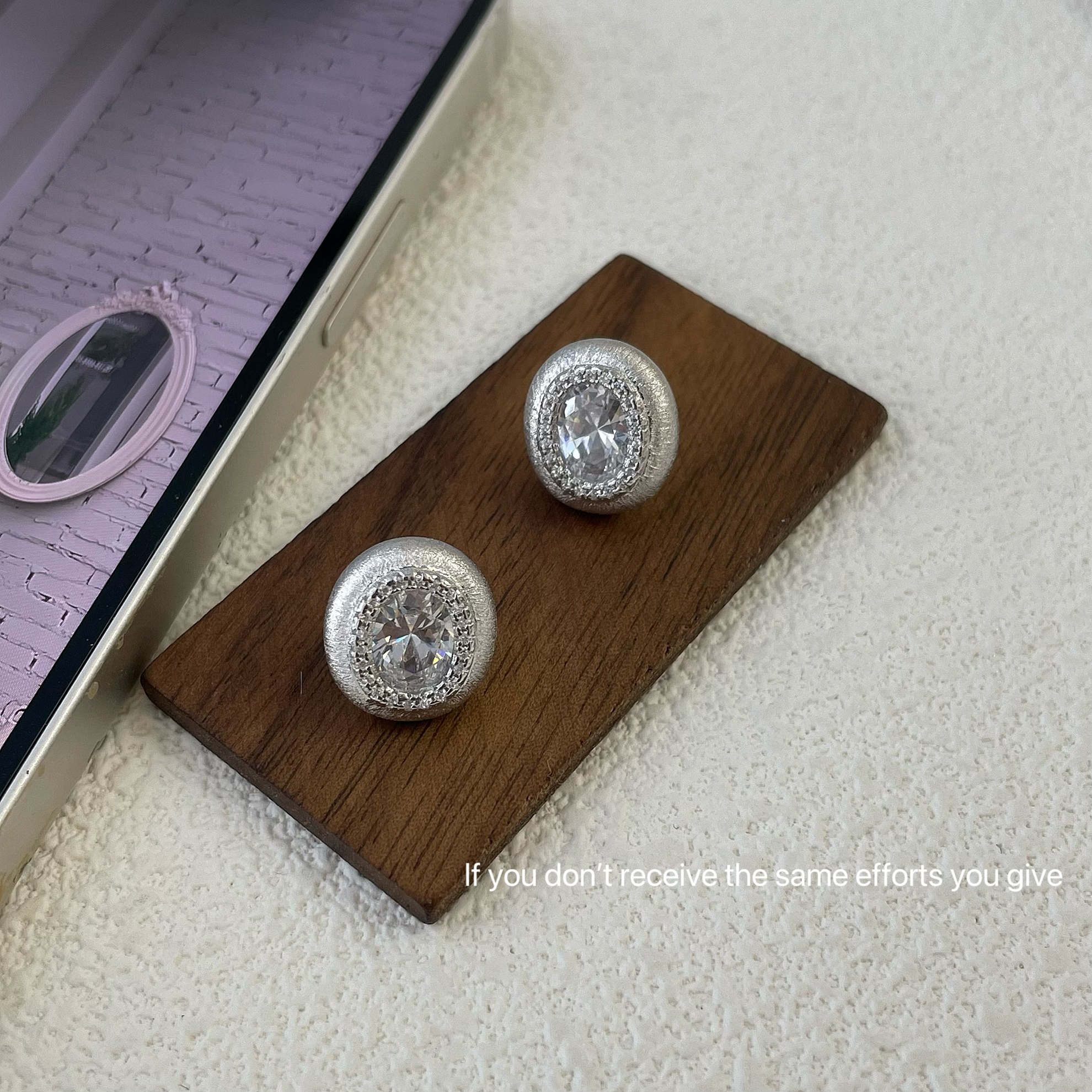 锆石时尚轻奢精致耳钉简约