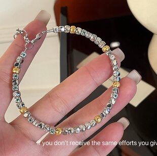 S925纯银绿度母种子字手镯手链藏式 轻奢百搭 高级小众设计时尚