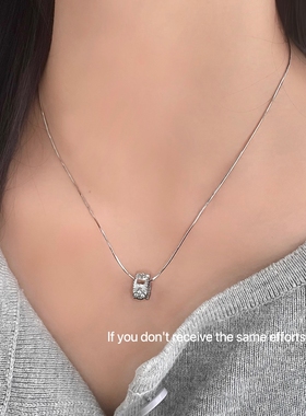 S925纯银镂空闪闪四叶草蛇骨链