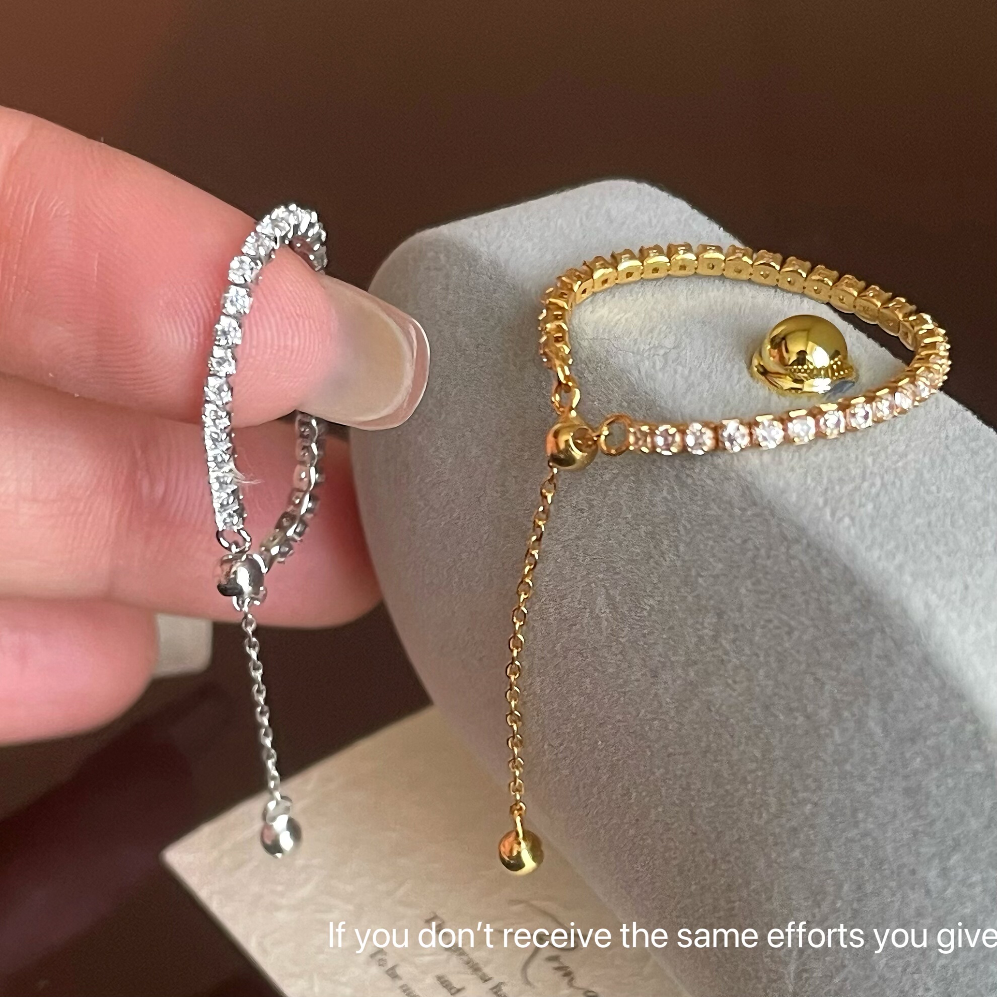 S925纯银排钻链条抽拉式可调节戒指轻奢ins潮流小众设计高级,饰品/流行首饰/时尚饰品新,戒指/指环,淘宝优惠券,粉丝福利购,淘宝优惠卷