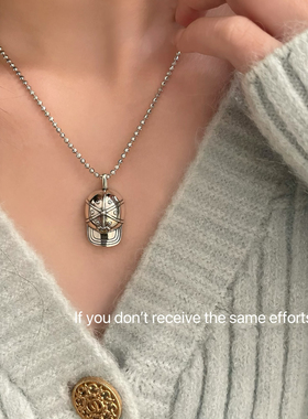 S925纯银重工爱心棒球帽吊坠复古高级百搭小众设计个性复古时尚