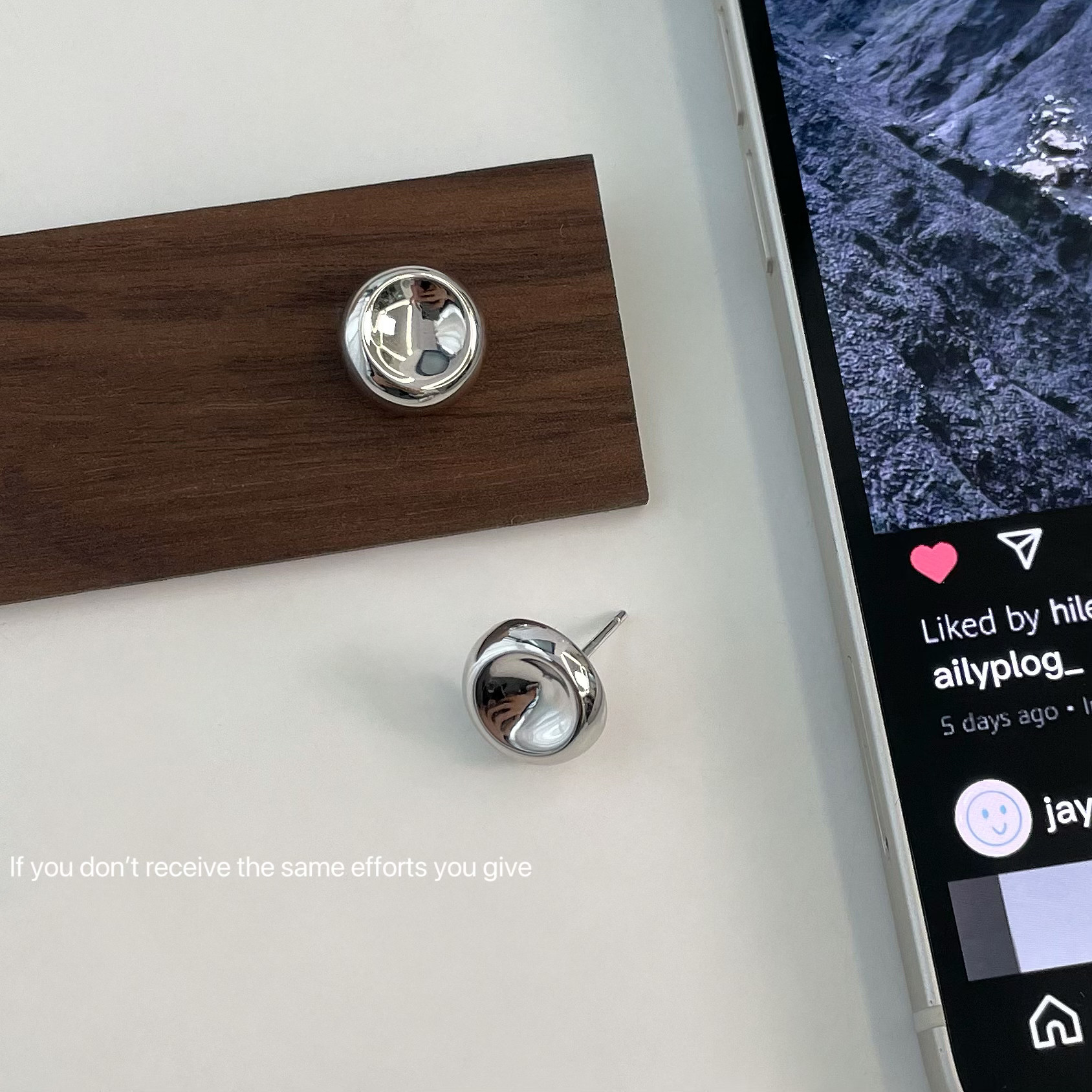 S925纯银韩版不规则圆球耳钉简约冷淡风文艺小众设计豆豆耳环耳饰