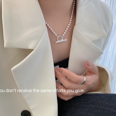 王嘉尔同款项链ins纯银