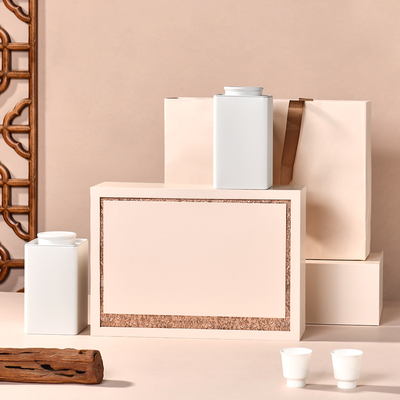 福大2罐茶叶包装纸盒空盒