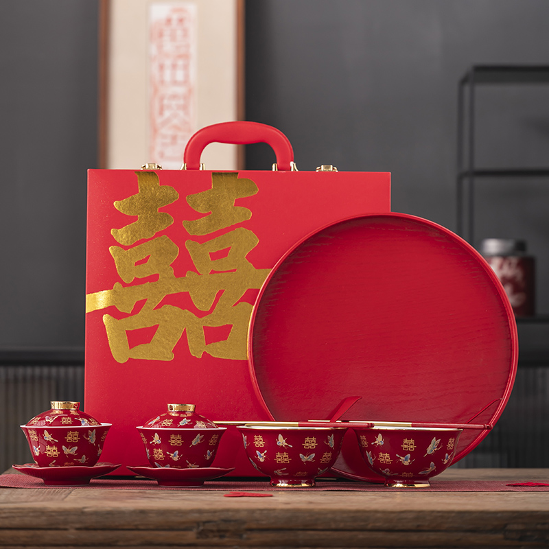 景德镇【国潮原创】结婚敬茶杯