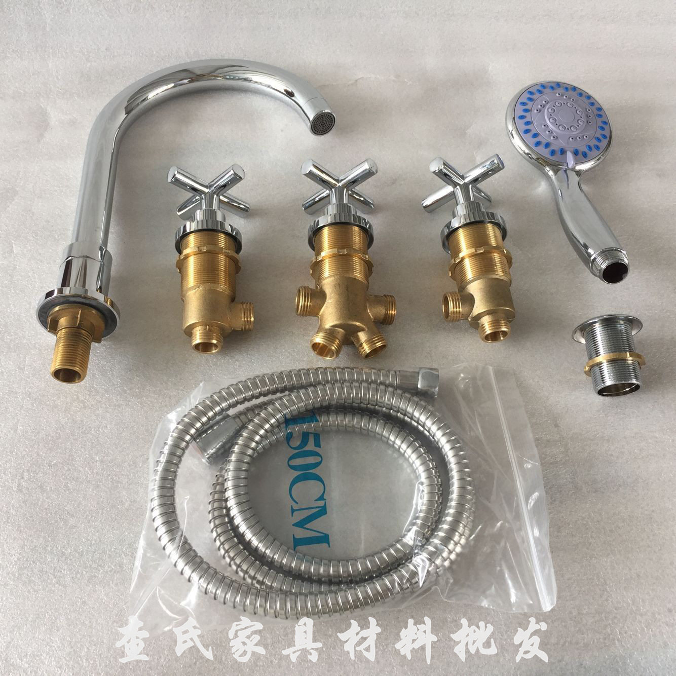 木桶水龙头木桶浴缸五件套水龙头冷热水混水龙头木桶浴缸水龙头