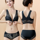 套装 新品 薄款 无钢圈美背文胸内裤 UMA MARA前扣内衣女小胸聚拢夏季