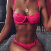 Transparent Bra Piece Colors Lace Floral Set Women