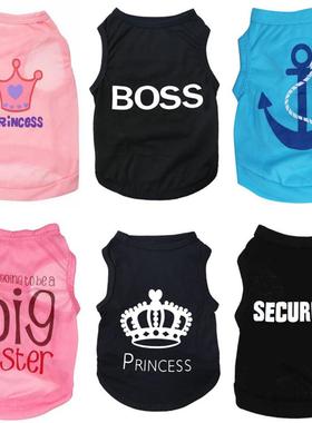 Cute Printed Summer Pets tshirt Puppy Dog Clothes Pet Cat Ve